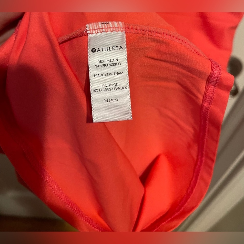 Athleta Bright Peachy Color Asymmetrical Sunlover Hilo UPF Dress XS - Picture 4 of 6